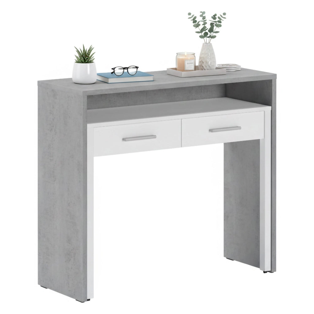 Opaglio, Scrivania Modulabile, 98.6x36.6x86.9h cm Grigio