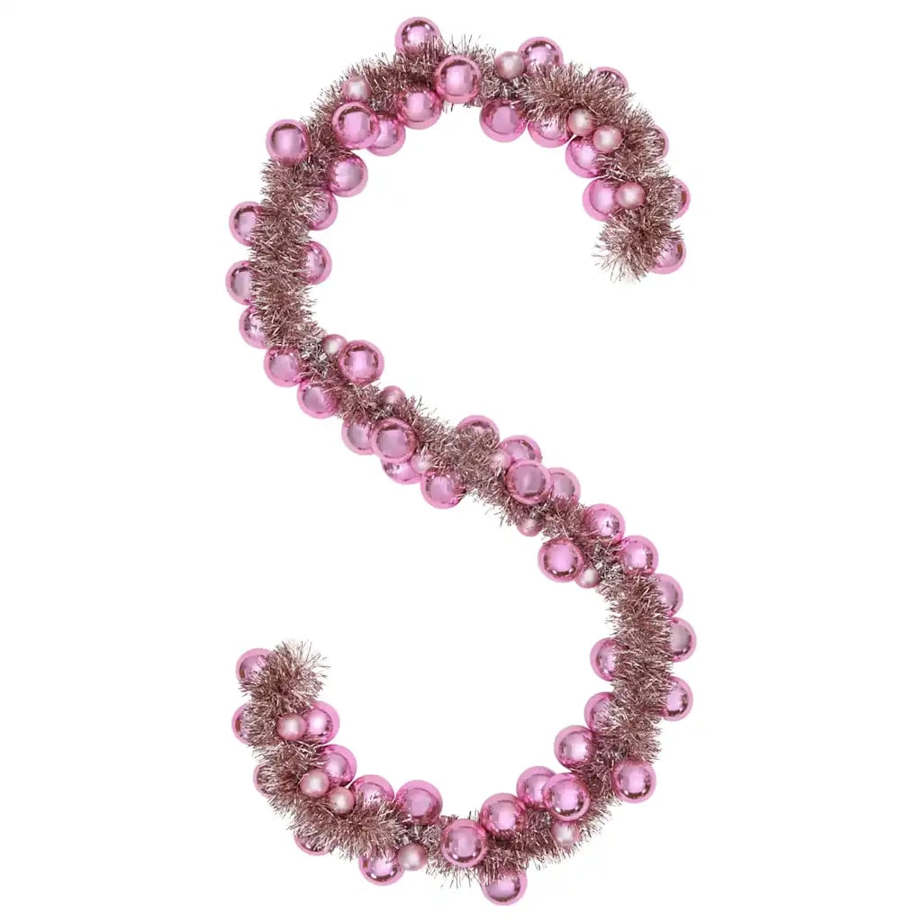 Ghirlanda di Palline di Natale Rosa 186 cm Polistirolo CFW7619260