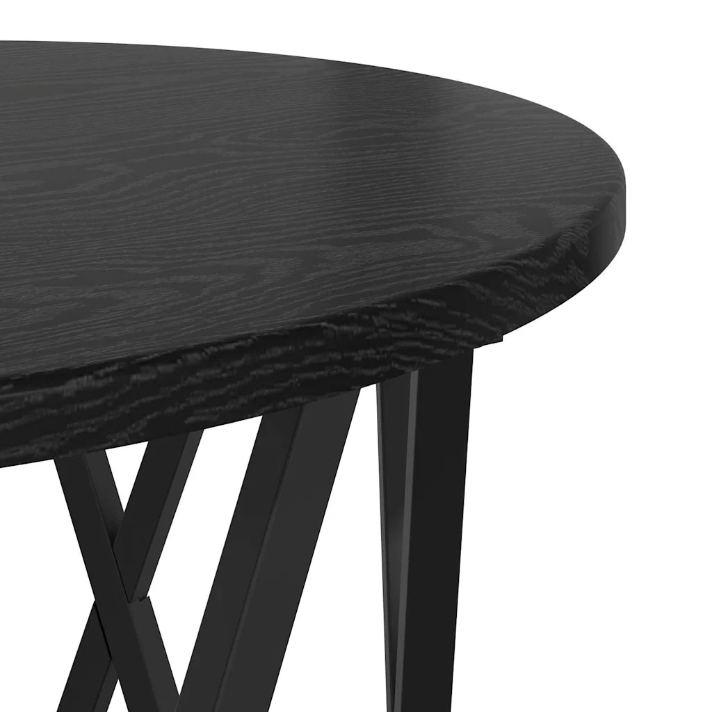 Tavolo laterale | Tavolino 2 pz Rovere Nero