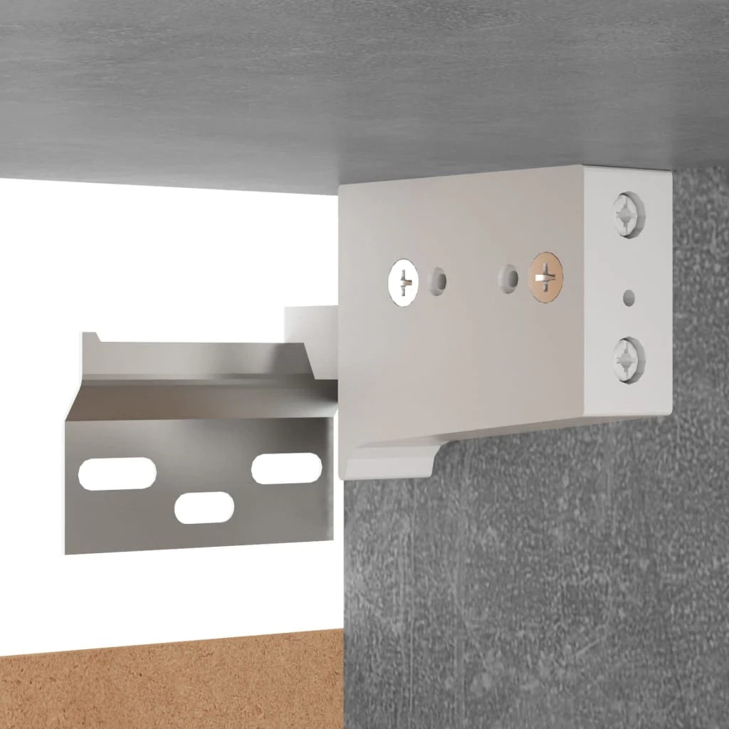 Mobile TV multimediale mensola TV credenza TV sala da pranzo soggiorno camera da letto 30,5 x 30 x 90 cm legno ingegnerizzato grigio 02_0026125