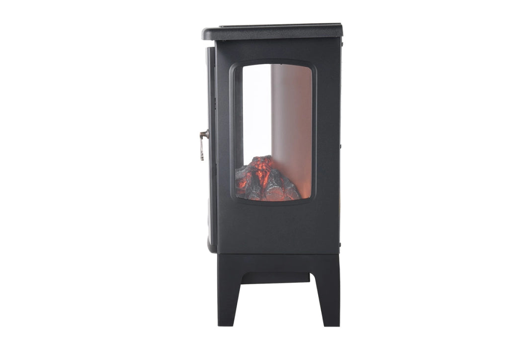 Bimar Caminetto Elettrico a Pavimento 3D HFP01, Visione Panoramica a 3 Lati, Effetto Fiamma Realistico, Doppia Potenza 1000/2000W, Termostato Digitale, Timer e Pannello Touch, Pronto all'Uso