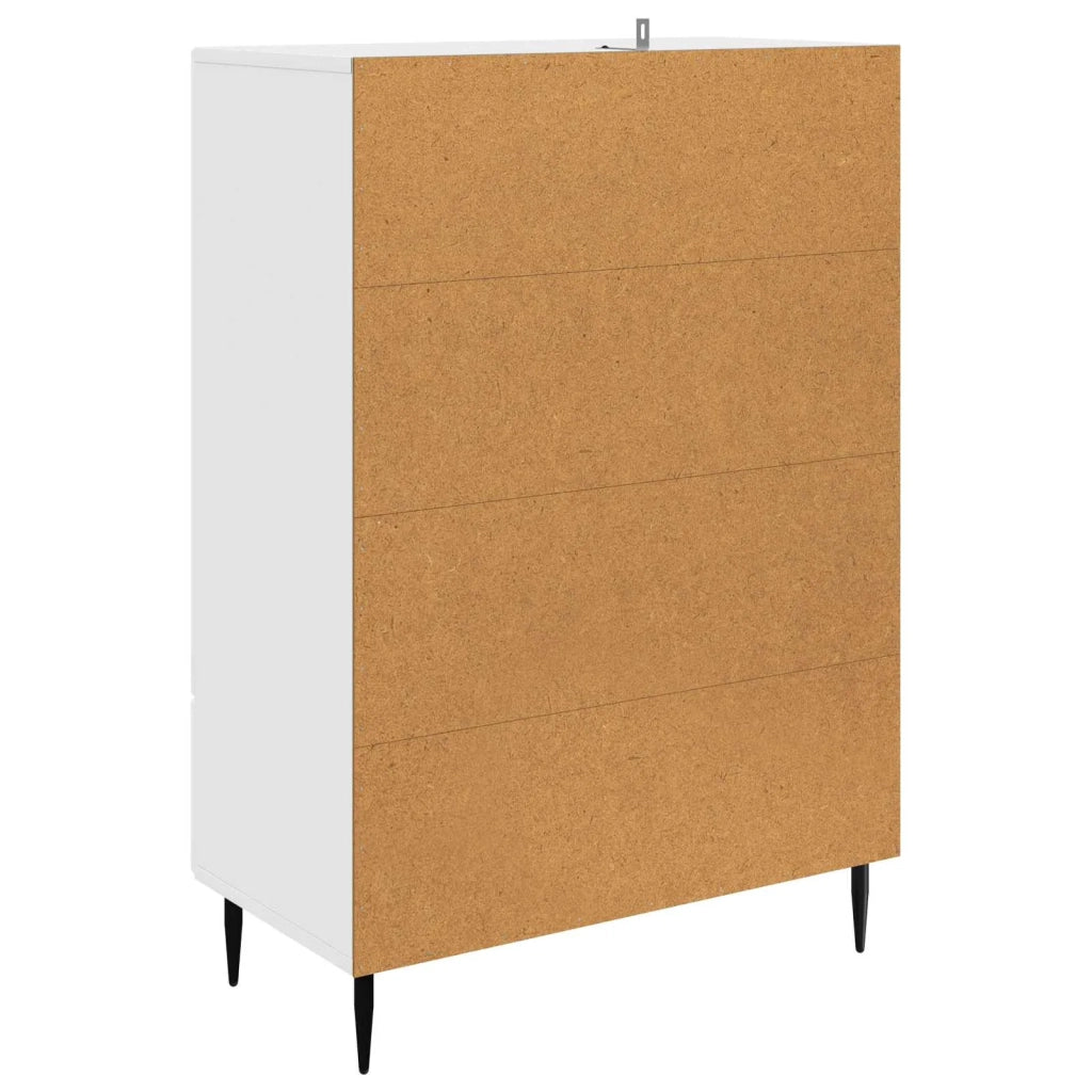 Credenza | Madia | Buffet da pranzo | Armadio da pranzo Bianco Lucido 66 x 34,5 x 95 cm Legno ingegnerizzato