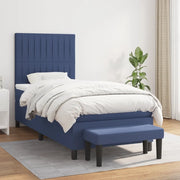 Giroletto a Molle con Materasso Blu 90x190 cm in Tessuto