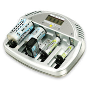 CARICABATTERIA POWERLINE 5 LCD ANSMANN per batterie Micro AAA, Mignon AA, Baby C, Mono D e 9V