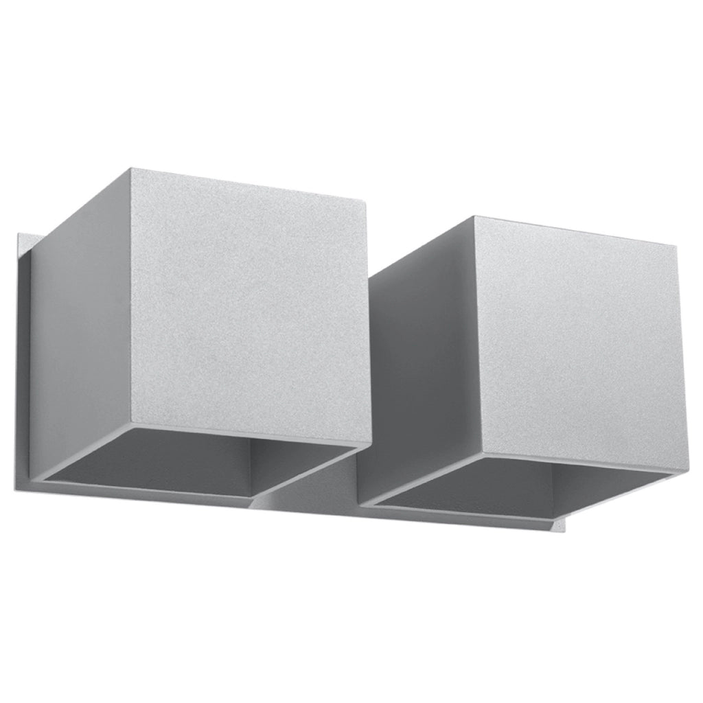 Lampada da parete QUAD 2 grigio