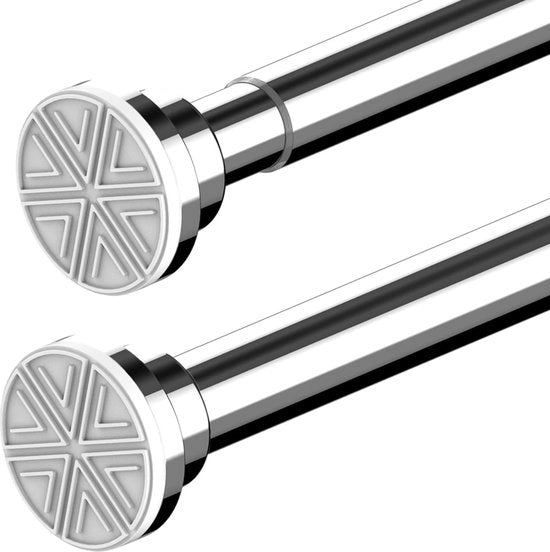 Douchegordijn per Parete 50-80CM Argento - Douchestang Extra Lungo