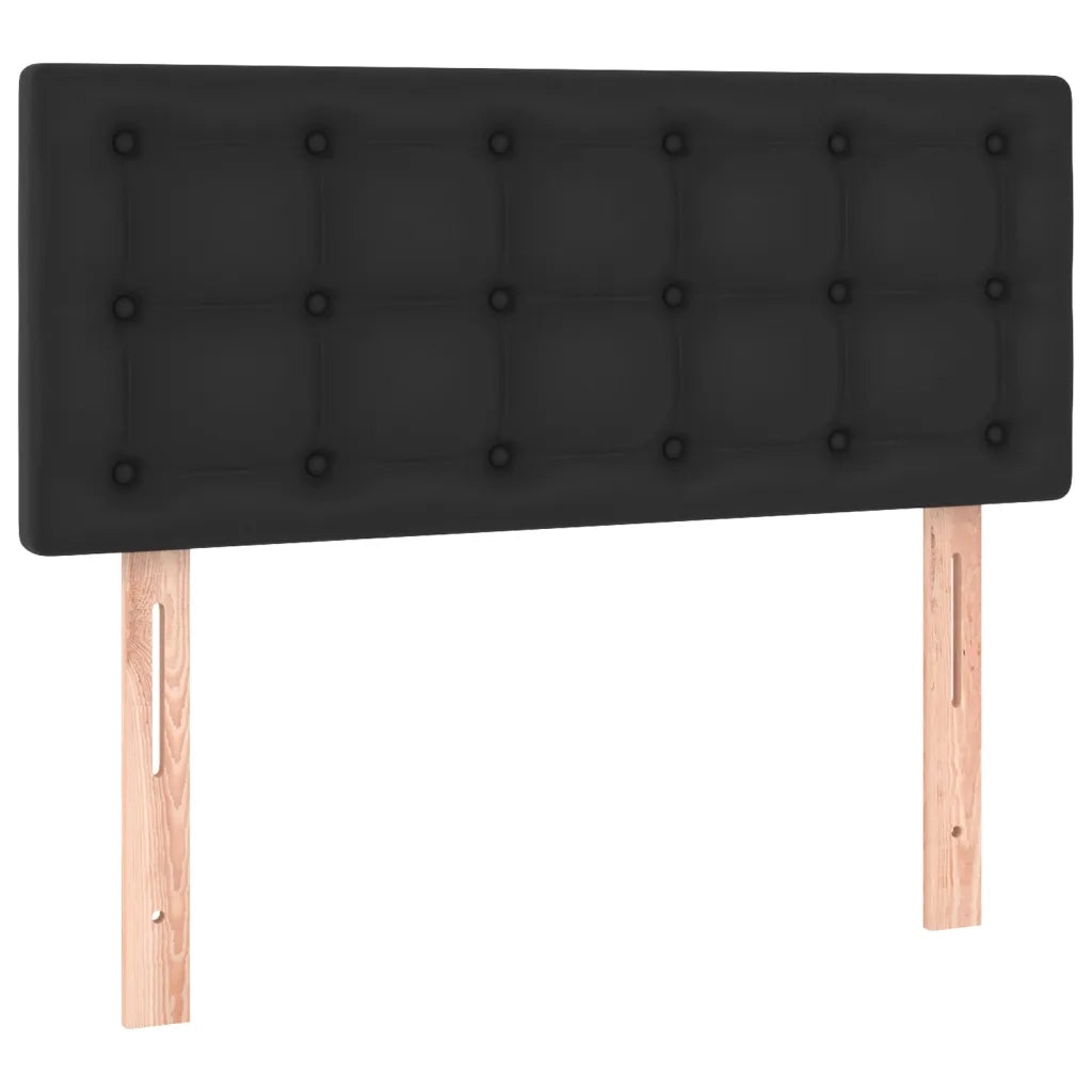 Giroletto a Molle con Materasso-Struttura Letto Nero 90x200 cm in Similpelle 703833