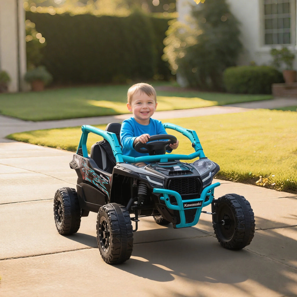 Auto per Bambini Elettrica 12V ¨C zephmum ¨C Blu, Telecomando, Luci LED
