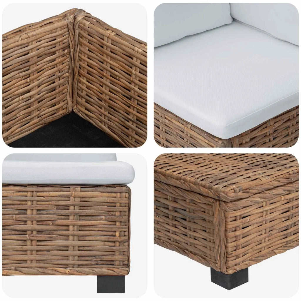 7 pz Set Lounge in Rattan con Cuscini GENDT Rattan naturale 3429866