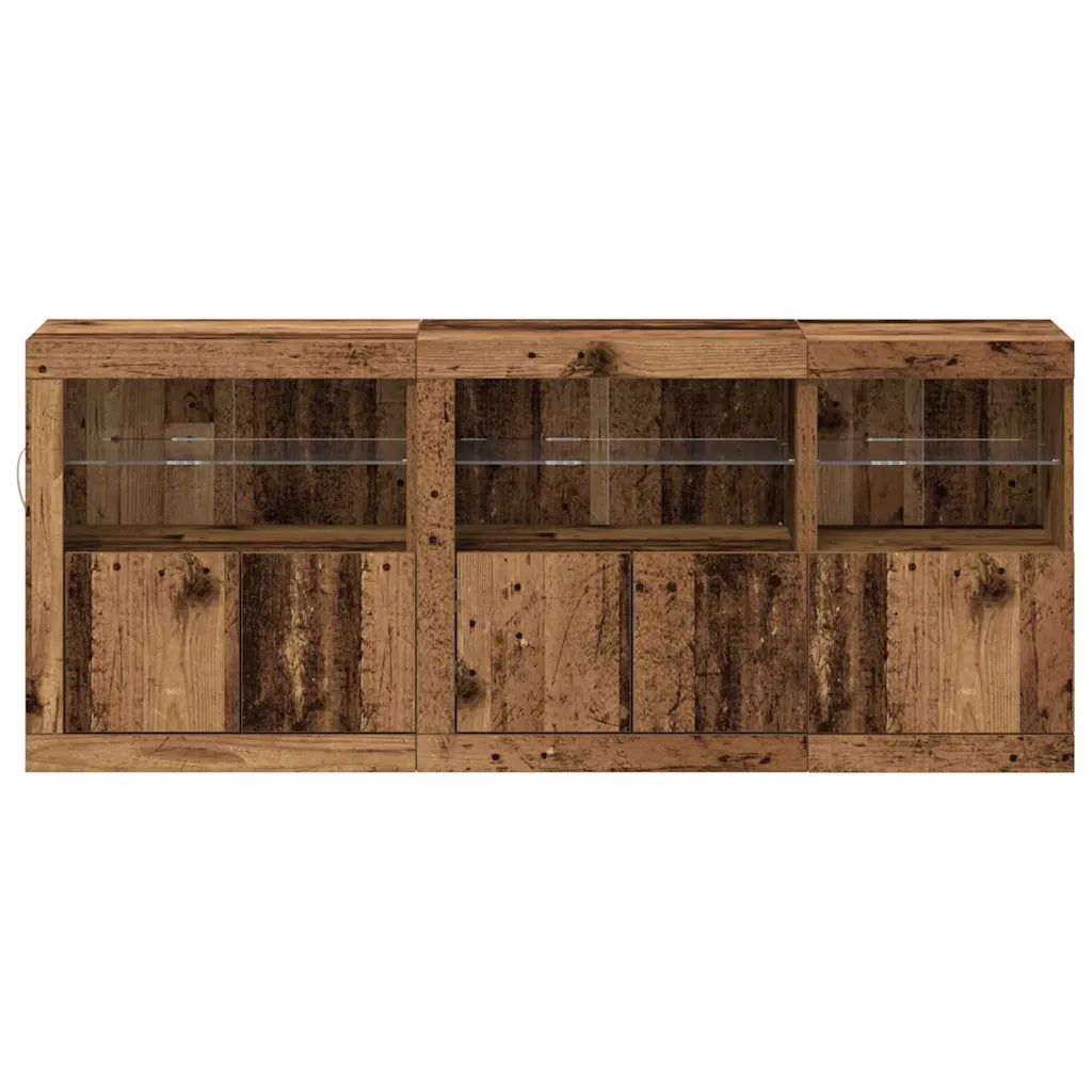 Credenza | Madia LED Legno vecchio 162 x 37 x 67 cm Legno multistrato