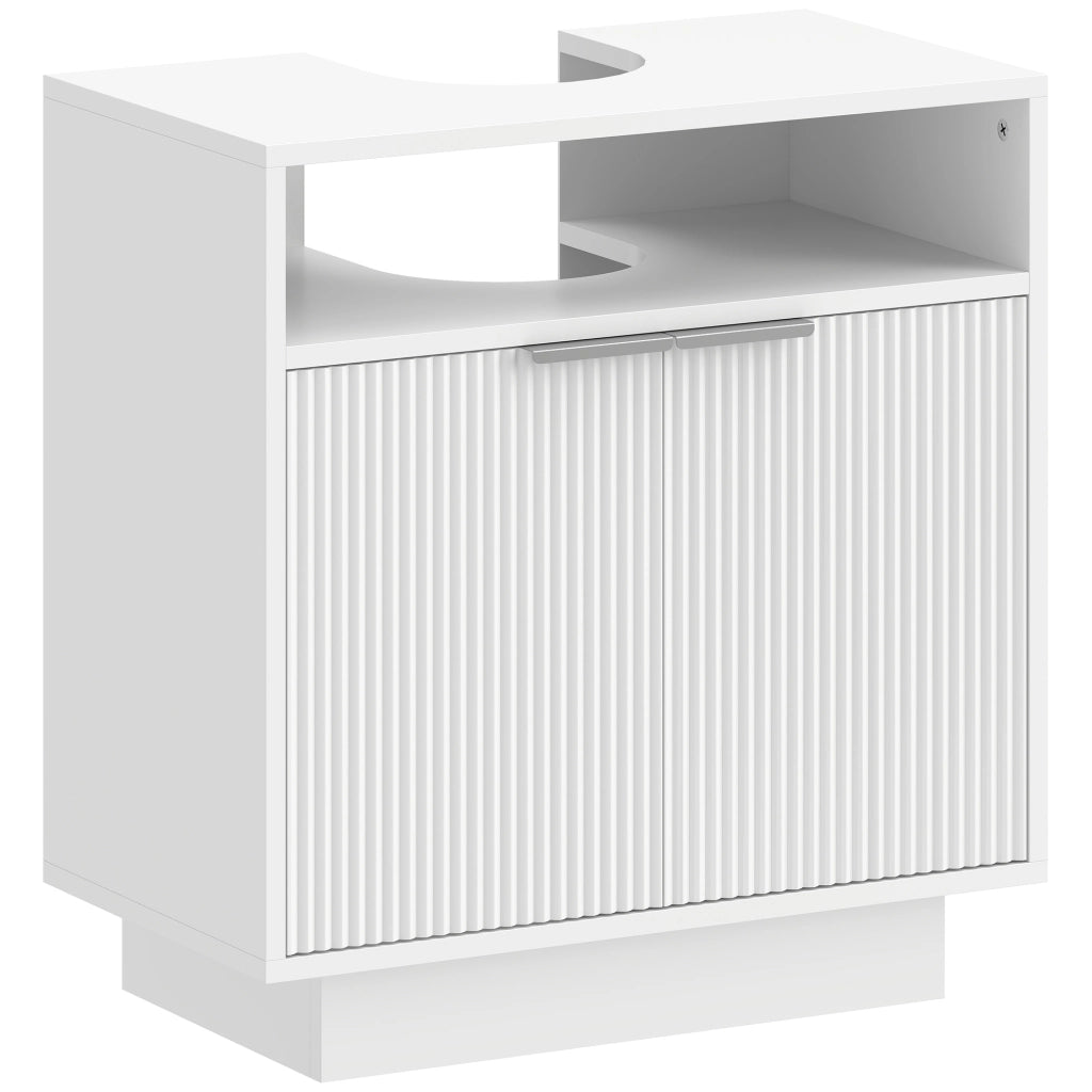 Mobile Sottolavabo Bagno con Ripiano Regolabile ¨C Xylo ¨C Legno Bianco 60x33x63 cm
