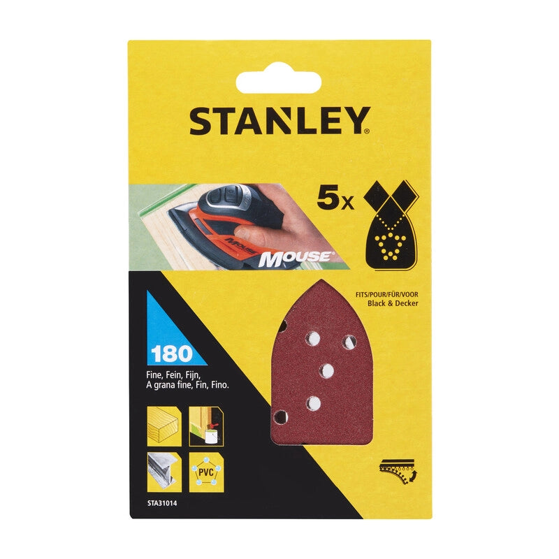 STANLEY STA31014 5 FOGLI VELCRO P/MOUSE 180 G