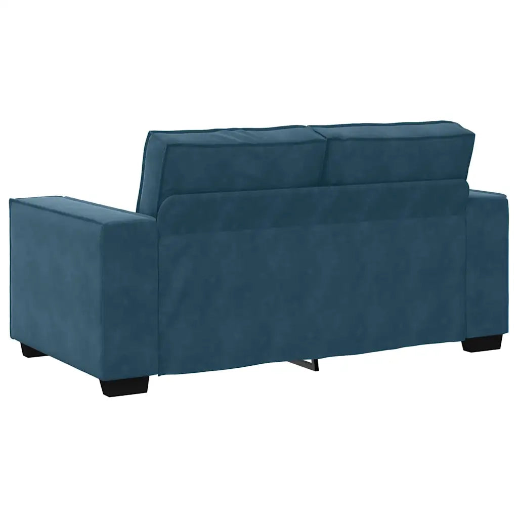 Set di Divani 2 pz con Cuscini Blu in Velluto 3324709