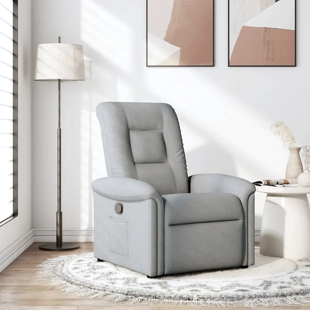 Poltrona Reclinabile in Tessuto Grigio Chiaro 4015616