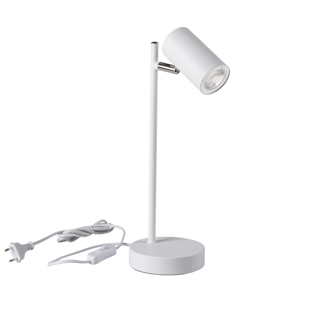 Lampada da tavolo bianca orientabile EVALO TL GU10 10W Kanlux