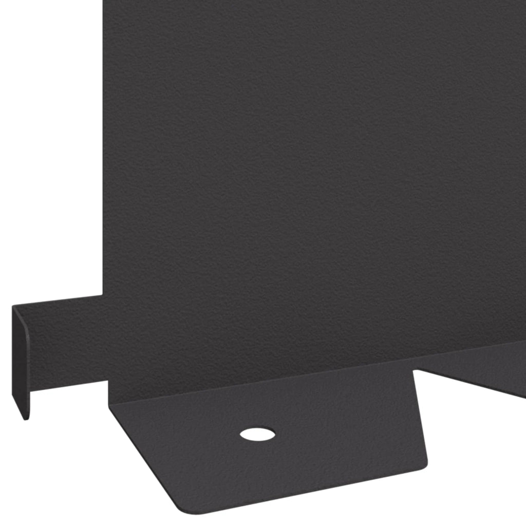 Bordura per Prato 10 pcs 102 x 15 x 4 cm Acciaio Nero 8008763