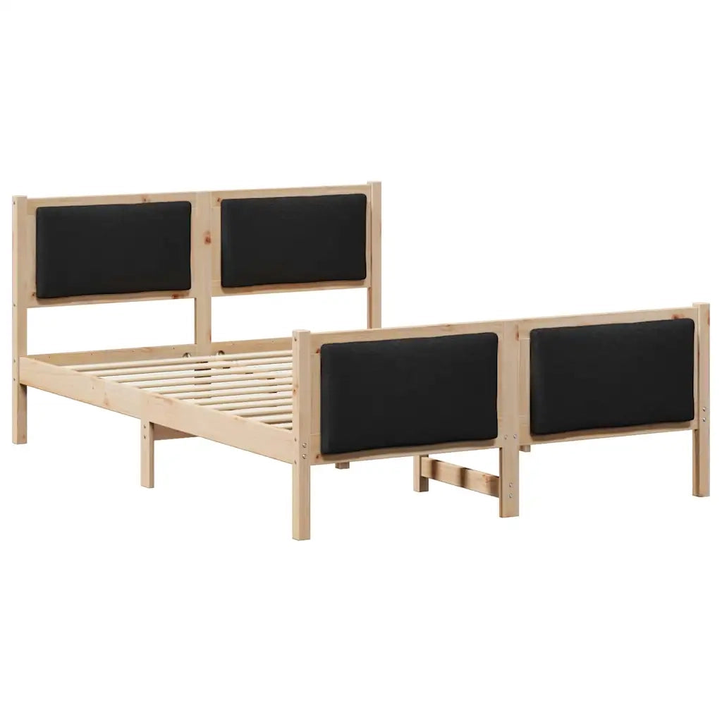 Struttura del letto con testiera Nero 140 x 190 cm Tessuto