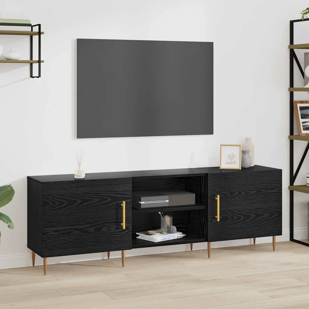 Mobile TV-Credenza per TV-Console TV Rovere nero 150 x 30 x 50 cm Legno multistrato 126075