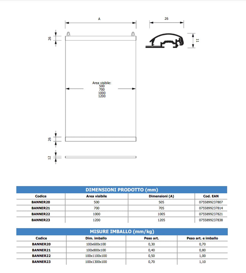 Poster frames profili porta poster snap online - 50 CM