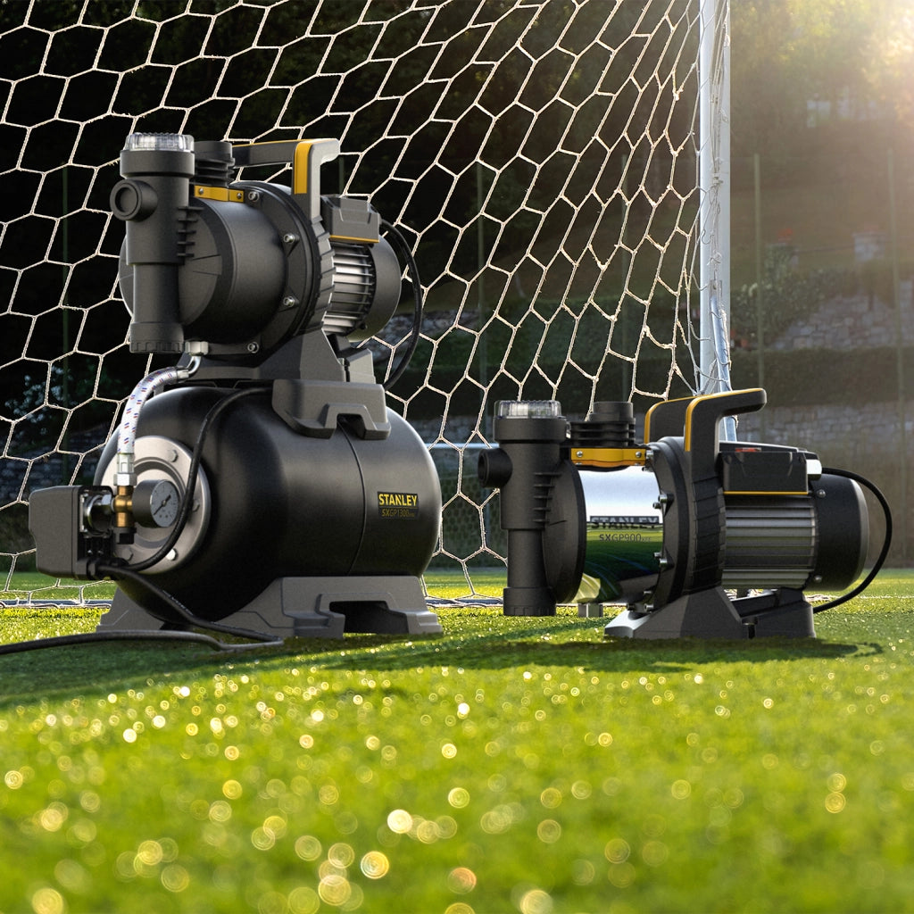 Stanley SXGP1300XFBE Pompa Autoadescante con Serbatoio per Acque Chiare (1.300 W, Portata max. 4.200 l/h, Prevalenza max. 50 m)