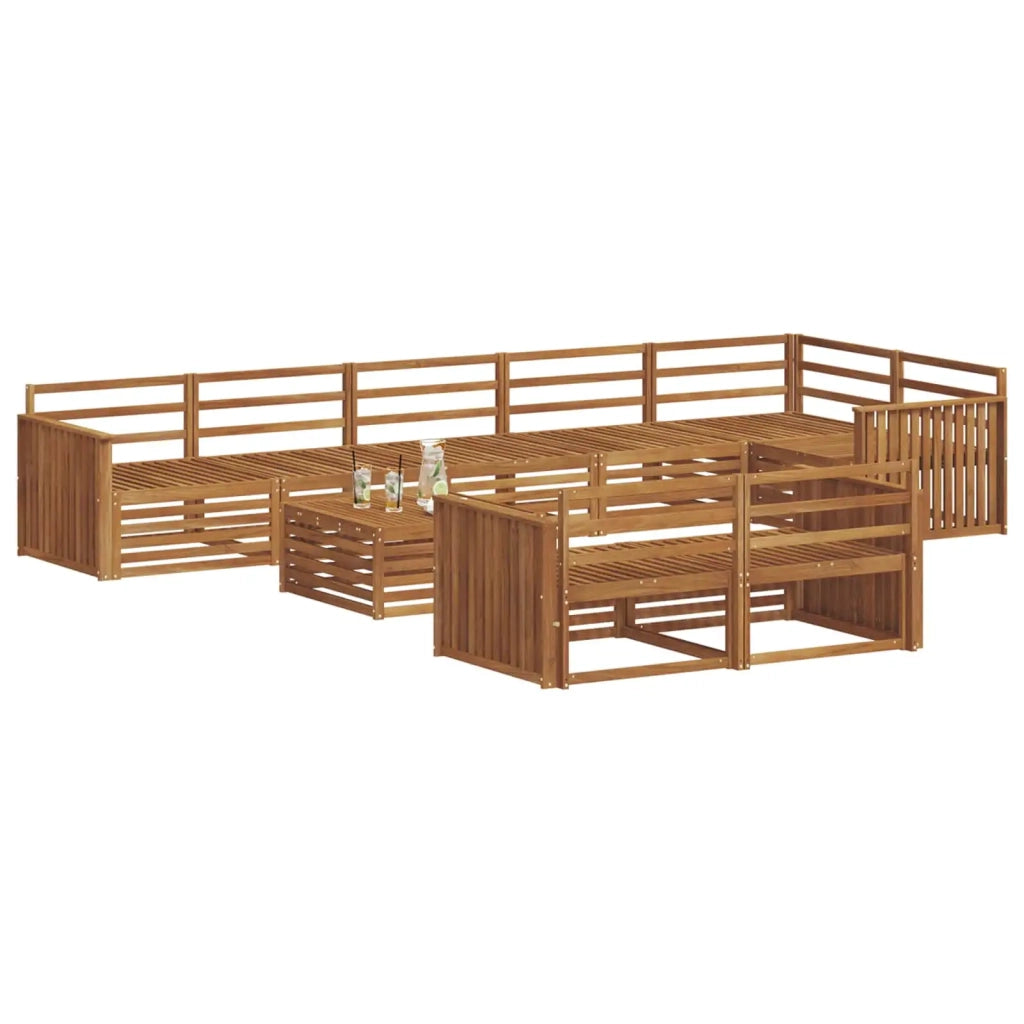 Set di divani da esterno 9 pcs Naturale 3373694