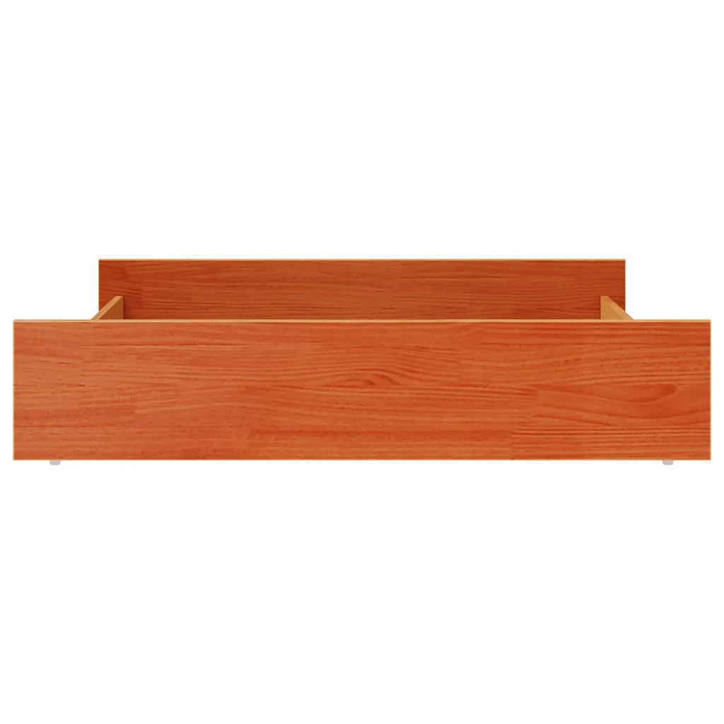 Cassetti per Letto 2 pz Marrone Cera in Legno Massello di Pino CFW3187680