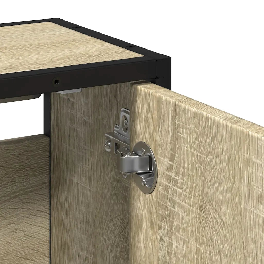 Mobiletto con specchio per bagno-Armadietto a Specchio da Bagno in rovere Sonoma 65x20x60 cm in legno ingegnerizzato 453562