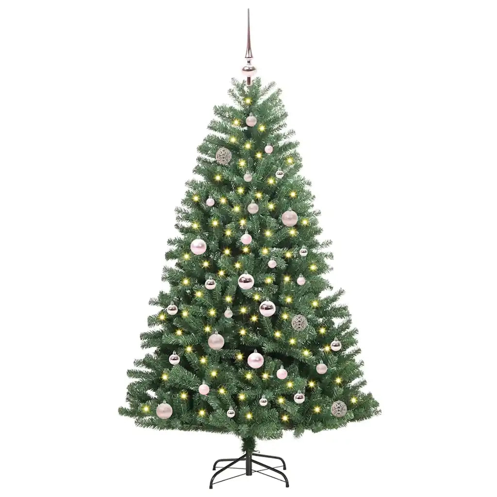 Albero di Natale | Decorazioni natalizie Artificiale con Rami Pieghevoli Verde 150 cm