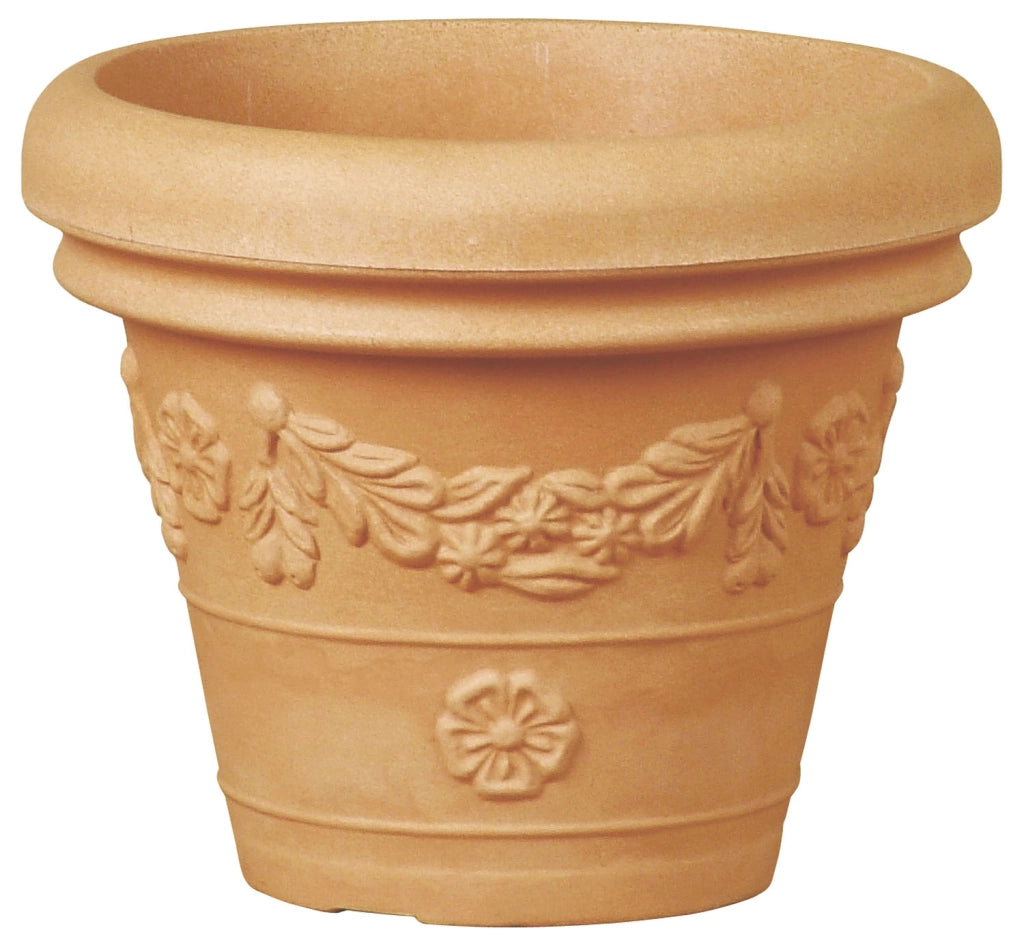 Cheonda - Vaso Festonato Colore: Terracotta Anticato, Taglia: 47 -8, Materiale: Polietilene