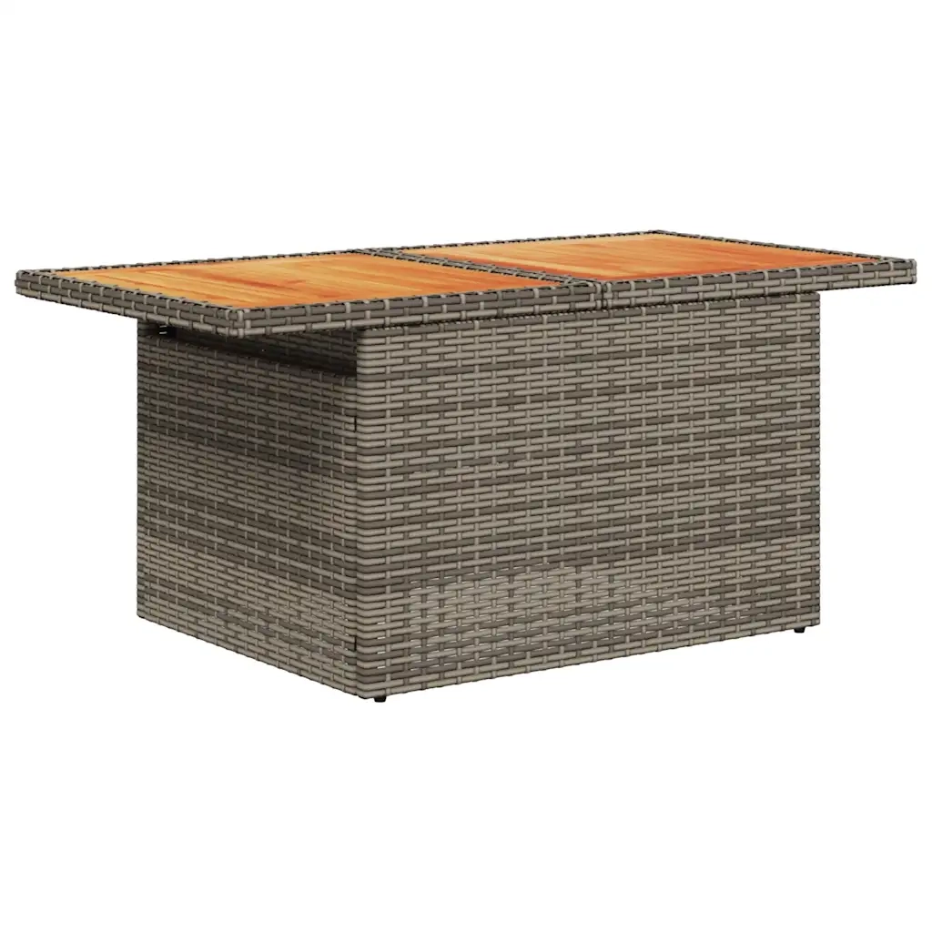 Set Divani da Giardino 7 pz con Cuscini Grigio in Polyrattan 3326895
