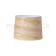SET UP PARALUME CONO D.40CM IN TESSUTO E PVC PER LAMPADA DA TERRA EFFETTO LEGNO