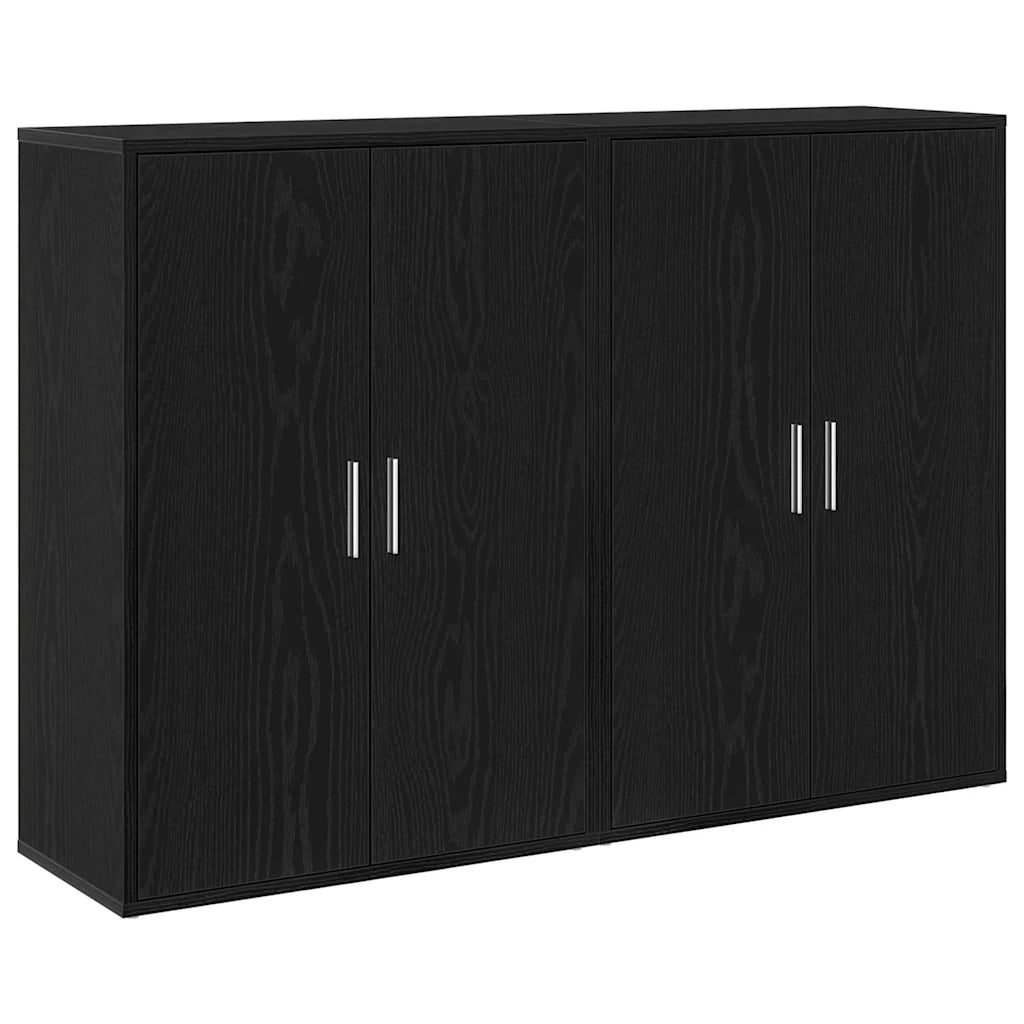 Credenza 2 pcs Rovere Nero 60 x 31 x 84 cm Legno multistrato 3334304