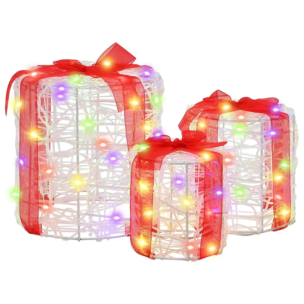 Decorazione Scatola Regalo 3 pz colorato 20 x 20 x 21 cm CFW3493551