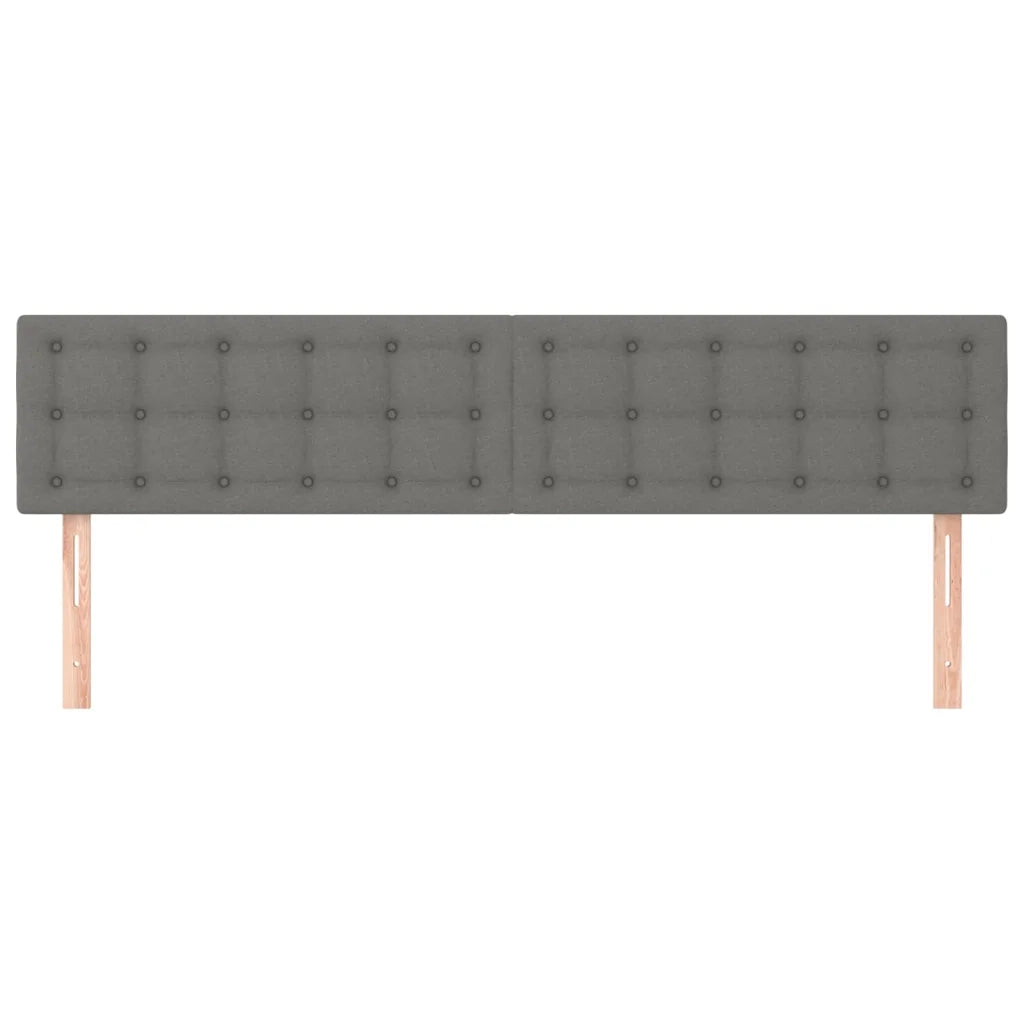 Testiera | Testata Grigio Scuro 160x5x78/88 cm in Tessuto