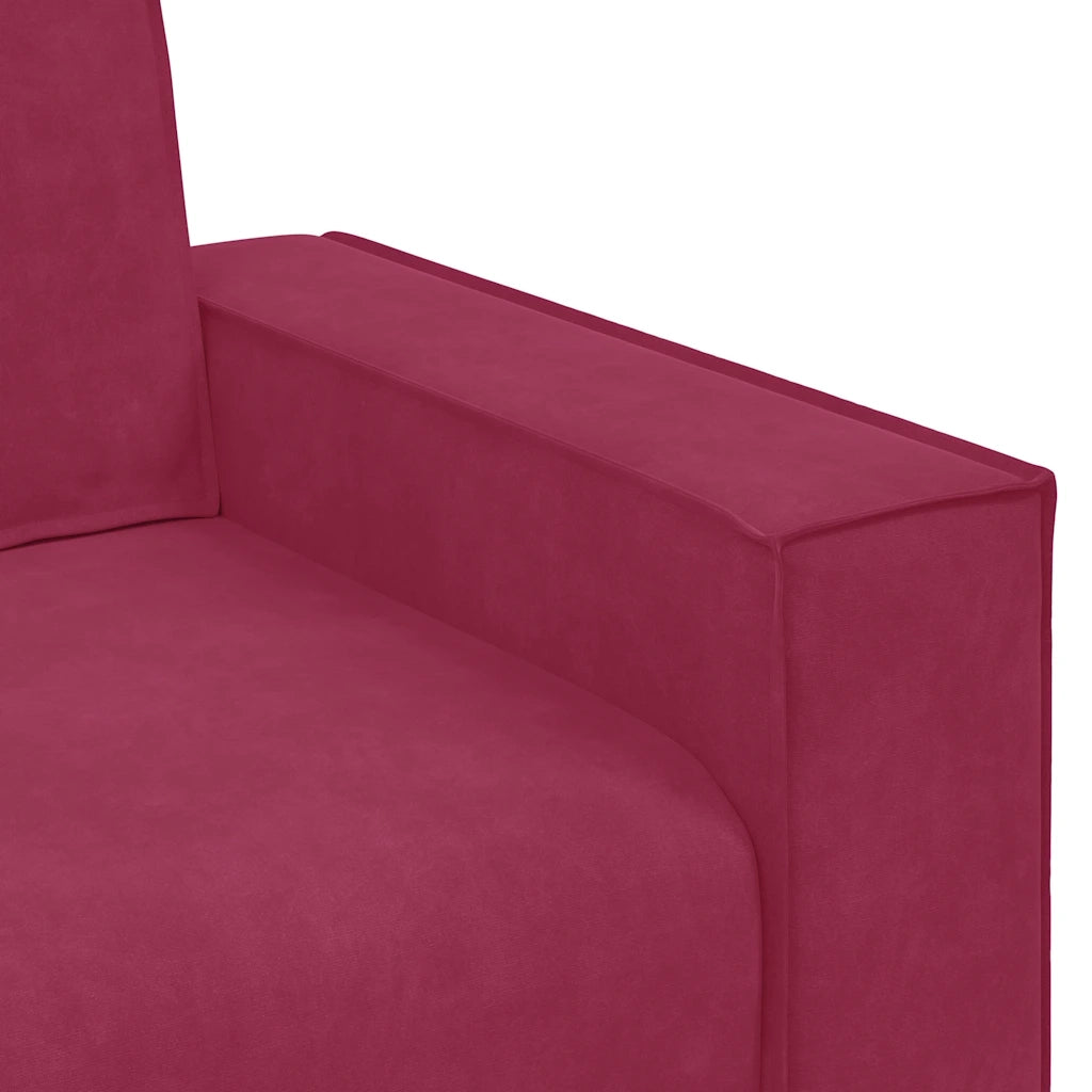 Set di Divani 2 pz con Cuscini Rosso Vino in Velluto 3324704