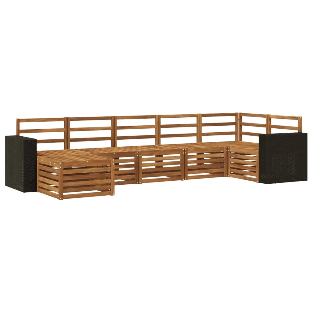 Set di divani da esterno 7 pz Naturale 3384630