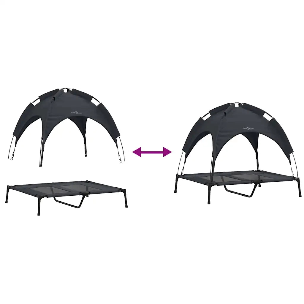 Letto per Cani Nero 92 x 77 x 82,5 cm Acciaio 42008167