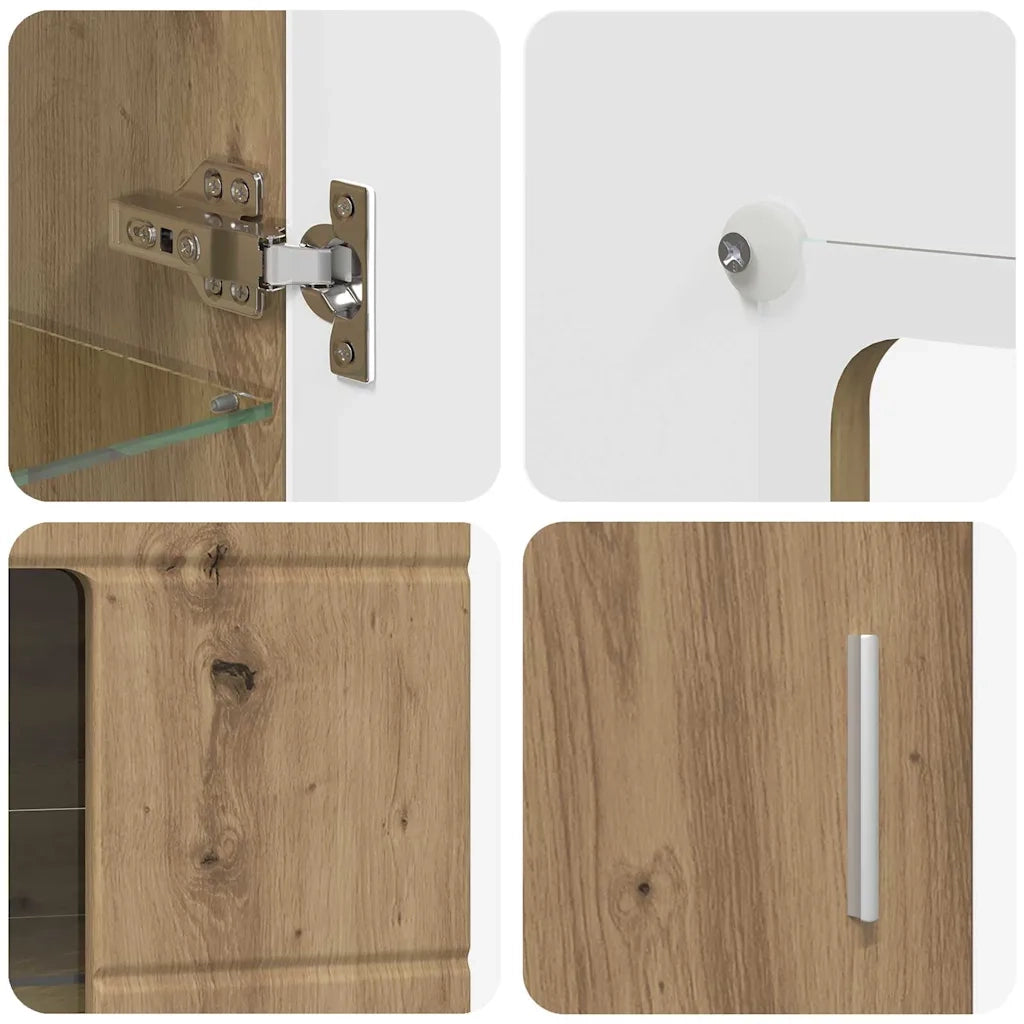 Credenza | Madia | Buffet da pranzo | Armadio da pranzo con porta FLORIN Rovere artigianale 55,5 x 29 x 100 cm
