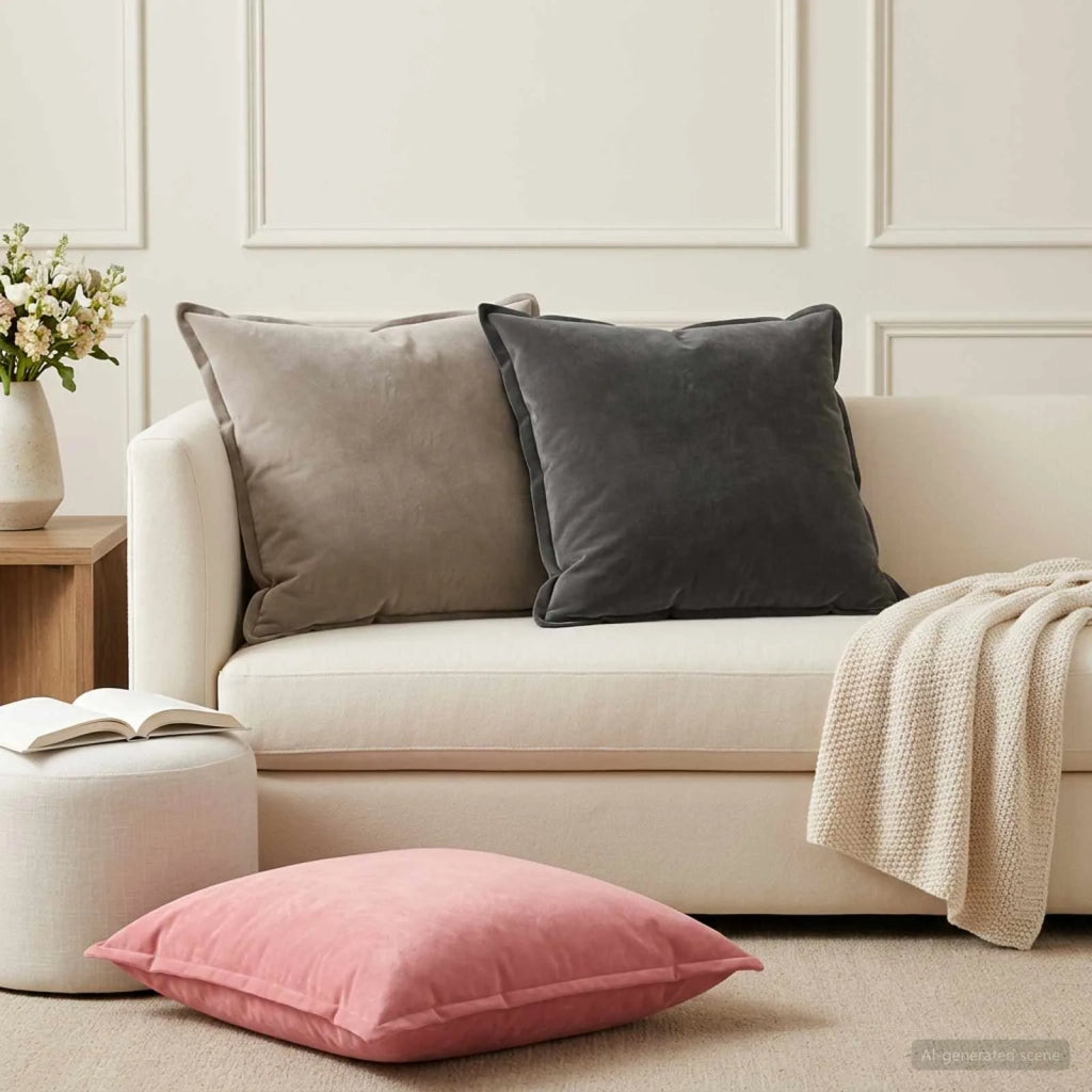 Cuscino con cuscino HOUTEN 2 pz Rosa Velluto 936117