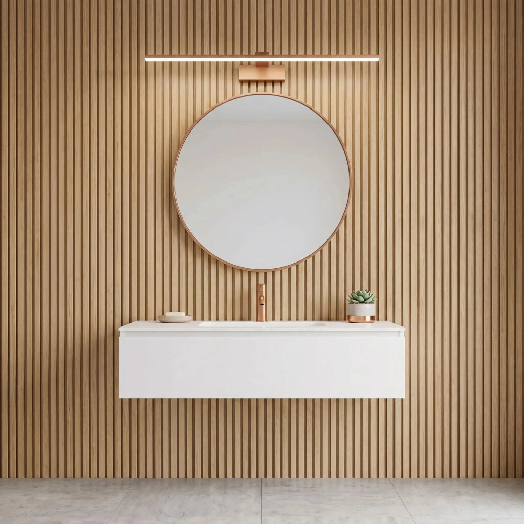 Applique Da Bagno Led Swe015-1w 73cm Brush Copper