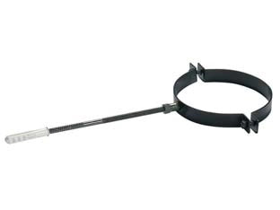 COLLARE REGGITUBO PER STUFE A PELLET IN ACCIAIO VERNICIATO NERO OPACO- - ø mm.120 - 1 pezzi SAVE