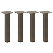 Gambe per Tavolino da Caffè 4 pz in Acciaio Naturale 42-44 cm Acciaio 4012455