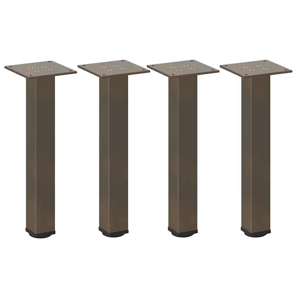 Gambe per Tavolino da Caffè 4 pz in Acciaio Naturale 42-44 cm Acciaio 4012455