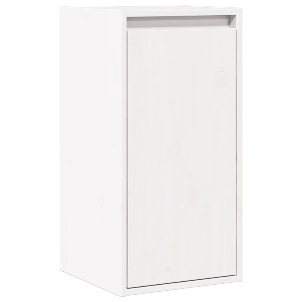 Pensili 2 pz Bianchi 30x30x60 cm in Legno Massello di Pino 813488