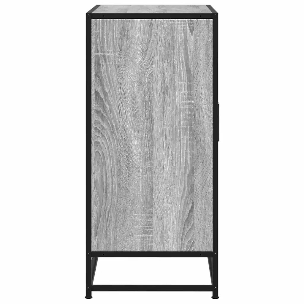 Credenza | Madia | Buffet da pranzo | Armadio da pranzo Grigio Sonoma 68x35x76 cm in Truciolato e Metallo