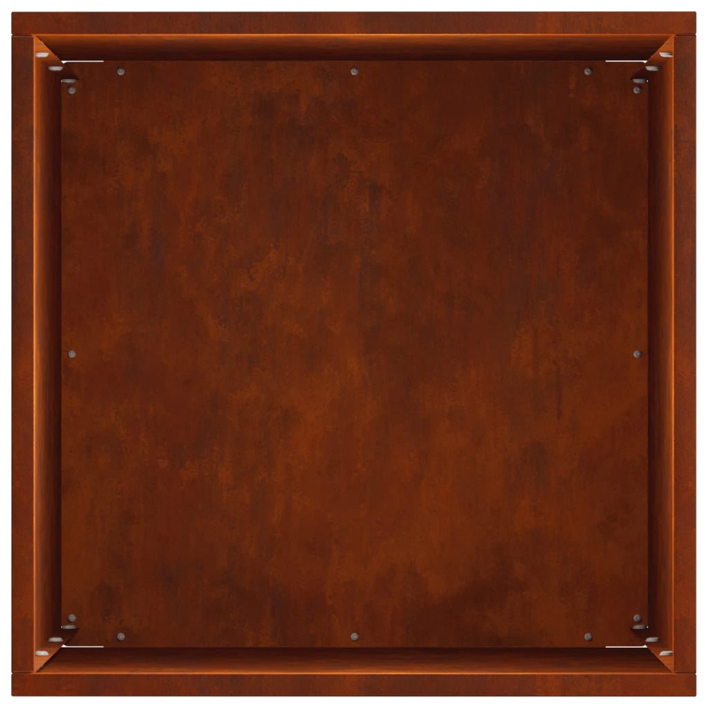 Vaso da giardino 2 pz Ruggine 30 x 30 x 40 cm Acciaio Corten 8005343