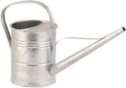 Giocatore da 15 litri - Onda moderna per piante da appartamento dentro e fuori - Acciaio verniciato a colori, galvanizzato e a spessore - Bocchetta stretta e manico alto - (zincato)