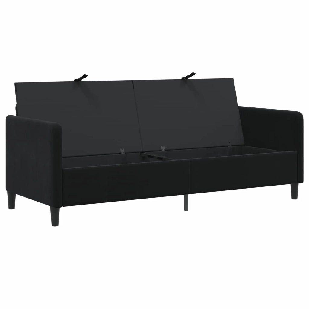 Divano con Storage Nero 192 x 78 x 87 cm Poliestere 42036995
