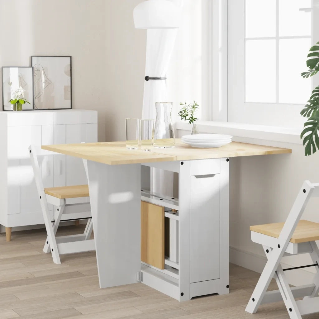 Tavolo da Pranzo | Tavolo da cucina Corona Bianco in Legno Massello di Pino
