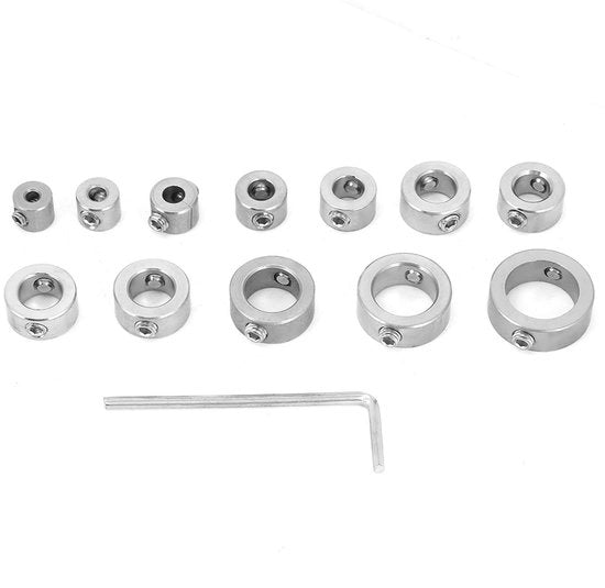 Kit di livellamento per parete 12 pezzi - Livellatori per parete da 3 a 16 mm - Kit di fissaggio con chiave a sei denti - Acciaio inossidabile - Fori precisi - Protegge il trapano